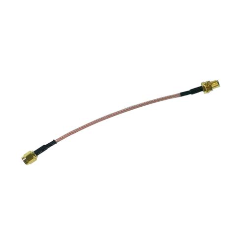 RP-SMA Jack Bulkhead to RP-SMA, Pigtail 6in RG316